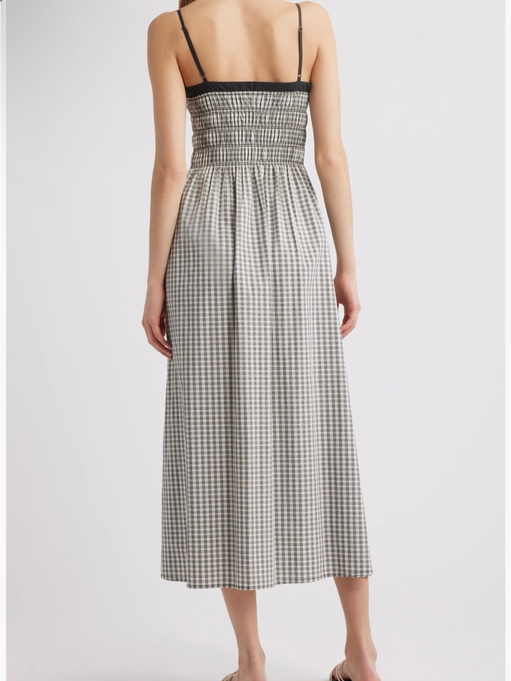Rails Black and White Gingham Midi Dress - Picture 4 of 11